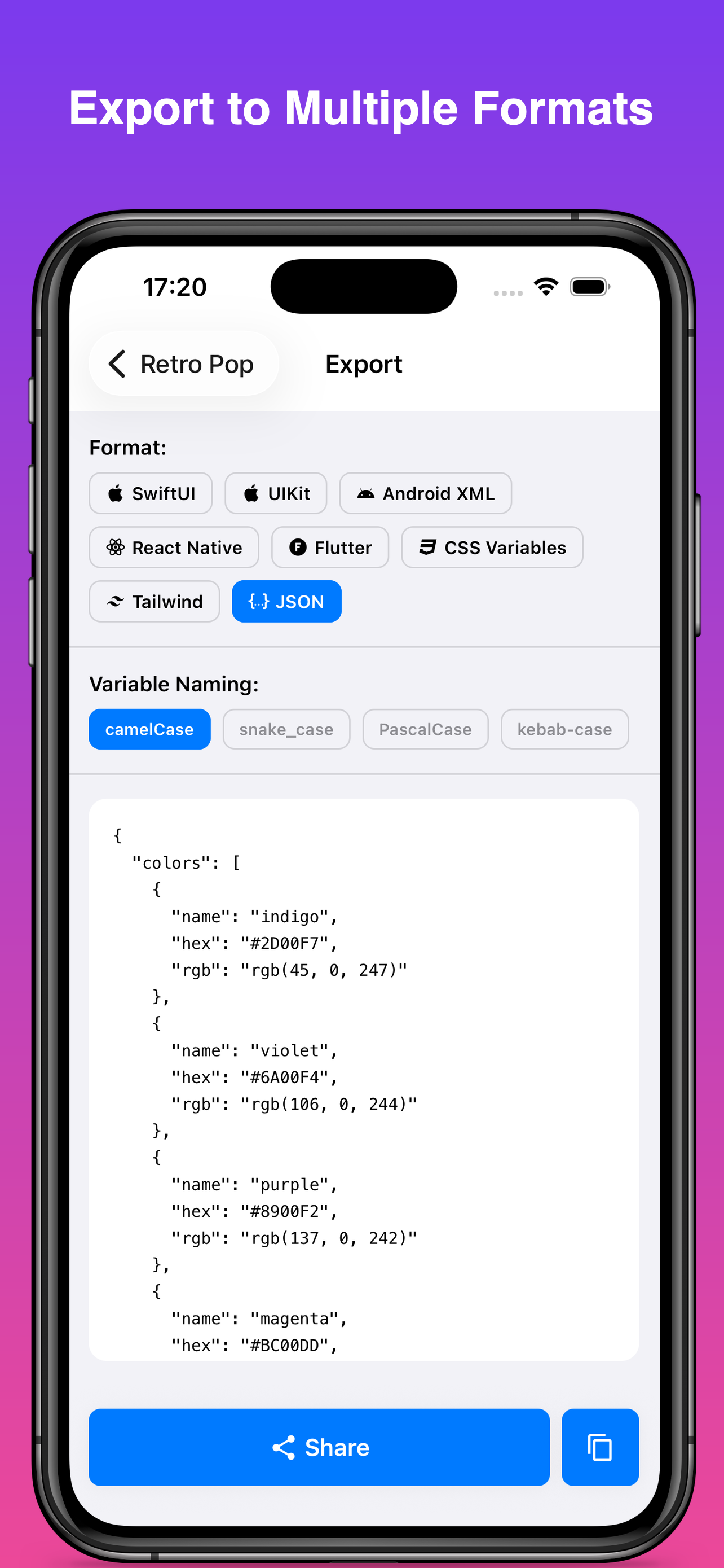 Export Formats
