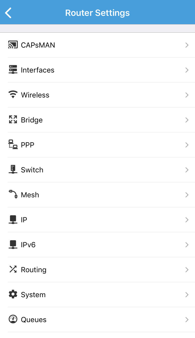 View router Settings